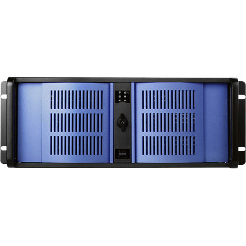 iStarUSA D Storm Series 4U Compact Stylish Rackmountable Chassis (Blue Bezel)