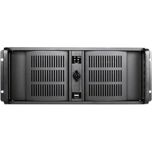 iStarUSA D-400-6 4U Compact Stylish Rackmount Chassis (Black Bezel)