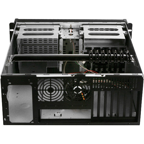 iStarUSA D Storm Series 4U Compact Stylish Rackmountable Chassis (Blue Bezel)