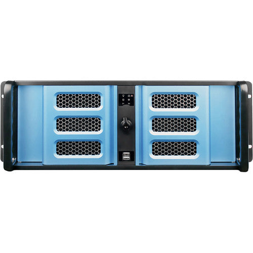 iStarUSA D-400SE 4U Compact Rackmount Chassis (Blue Bezel)