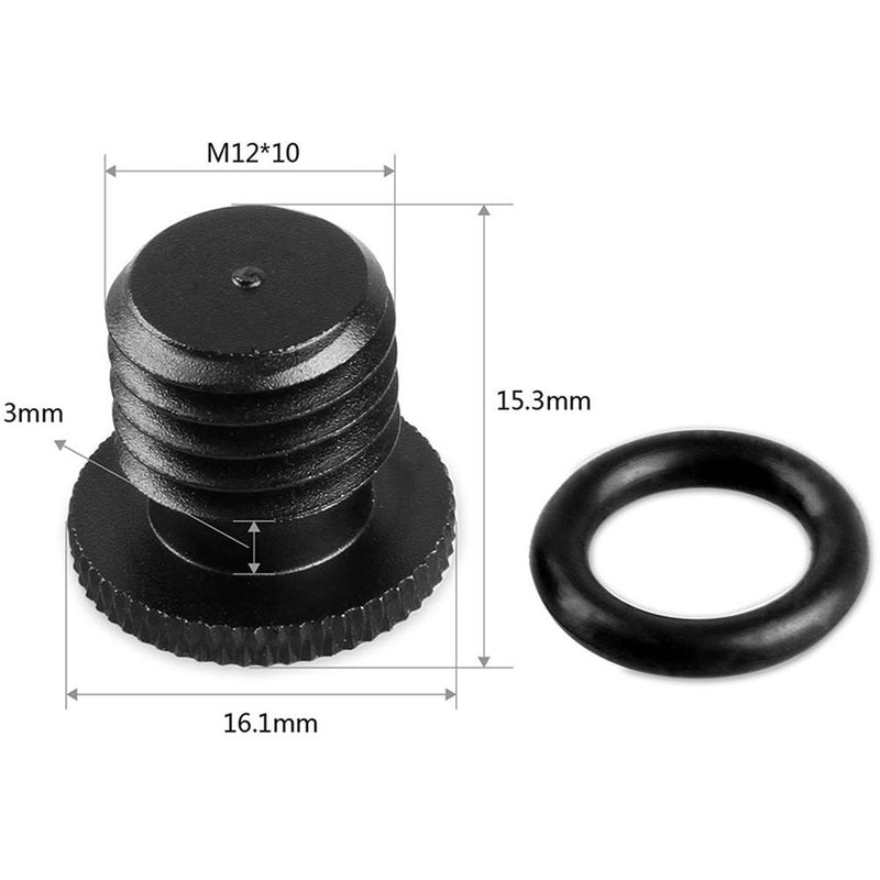 SmallRig 15mm Rod Cap (M12, 4-Pack)