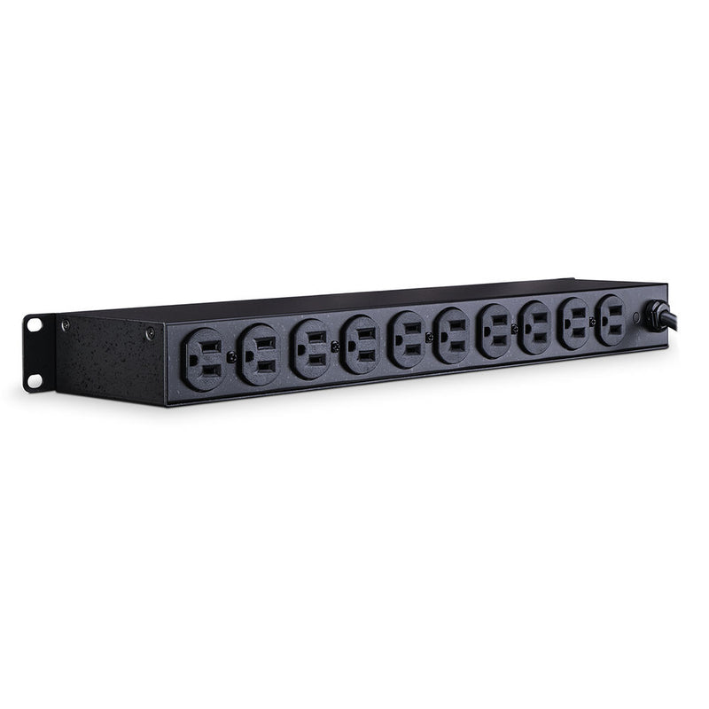 CyberPower 120V,15A 10- 5-15R Outlets Nema 1U Rackmount PDU with 15' Cord