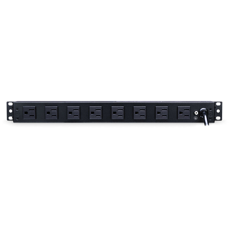 CyberPower (15)12A/100-125V/50/60Hz/PDU/Nema 5-15P Plug/8-R/2-F Nema 5-15R OUTS/1U/15'Cord