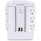 CyberPower Wall Tap with 1200 Joules Surge Protector, 2 USB 2.4A Shared, 6 Swivel Outlet (White)