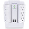 CyberPower Wall Tap with 1200 Joules Surge Protector, 2 USB 2.4A Shared, 6 Swivel Outlet (White)