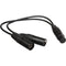 Remote Audio 3-Pin XLR Female to 2 XLR Male Y-Cable - 8"