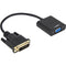 Rocstor 6" DVI-D to VGA Active Adapter (Black)