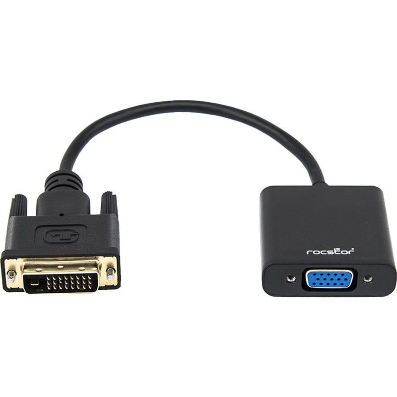 Rocstor 6" DVI-D to VGA Active Adapter (Black)