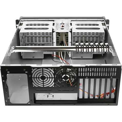 iStarUSA D-400-6 4U Compact Stylish Rackmount Chassis (Silver Bezel)