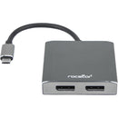 Rocstor USB-C to Dual Displayport Multi-Monitor Adapter (Aluminum)