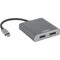 Rocstor USB-C to HDMI Female Displayport Adapter (Aluminum)