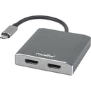 Rocstor USB-C to Dual HDMI Multi-Monitor Adapter (Aluminum)