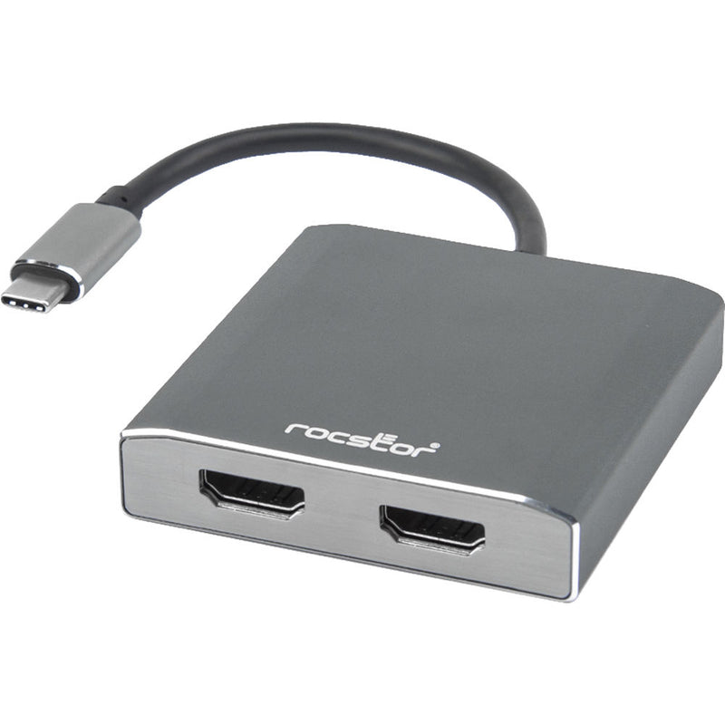 Rocstor USB-C to Dual HDMI Multi-Monitor Adapter (Aluminum)