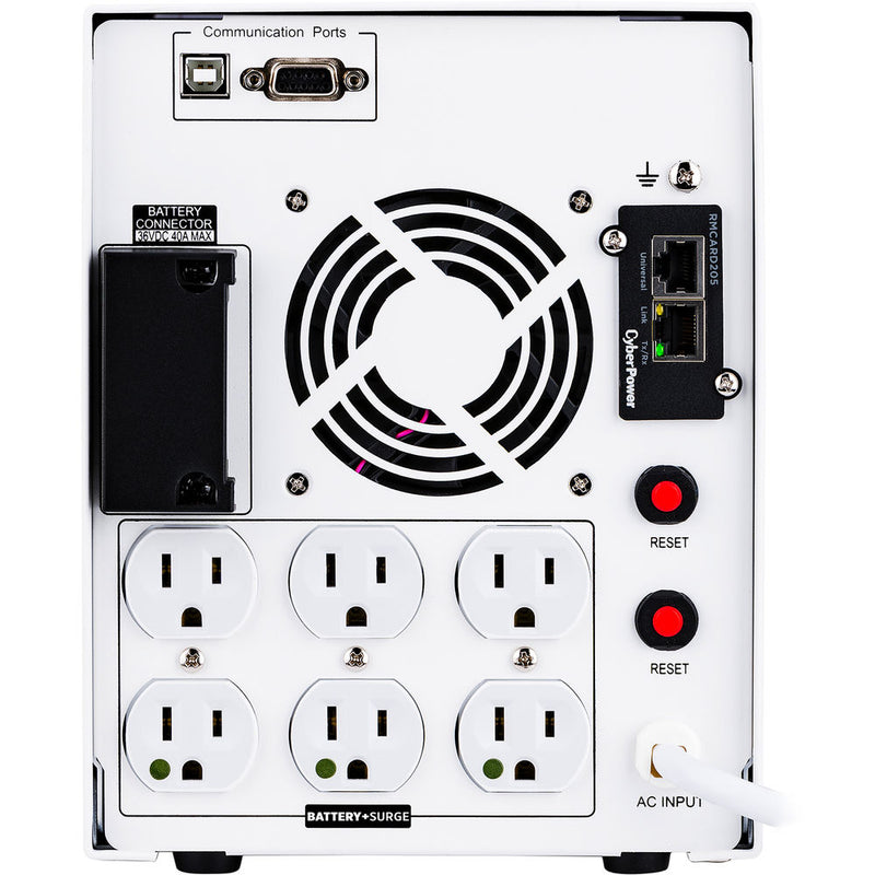 CyberPower UPS Med.Grade 1100VA/880W-120V/6-Nema 5-15R-HG Outlets,Nema 5-15P-HG Plug,SNMP/Extended Battery Optn