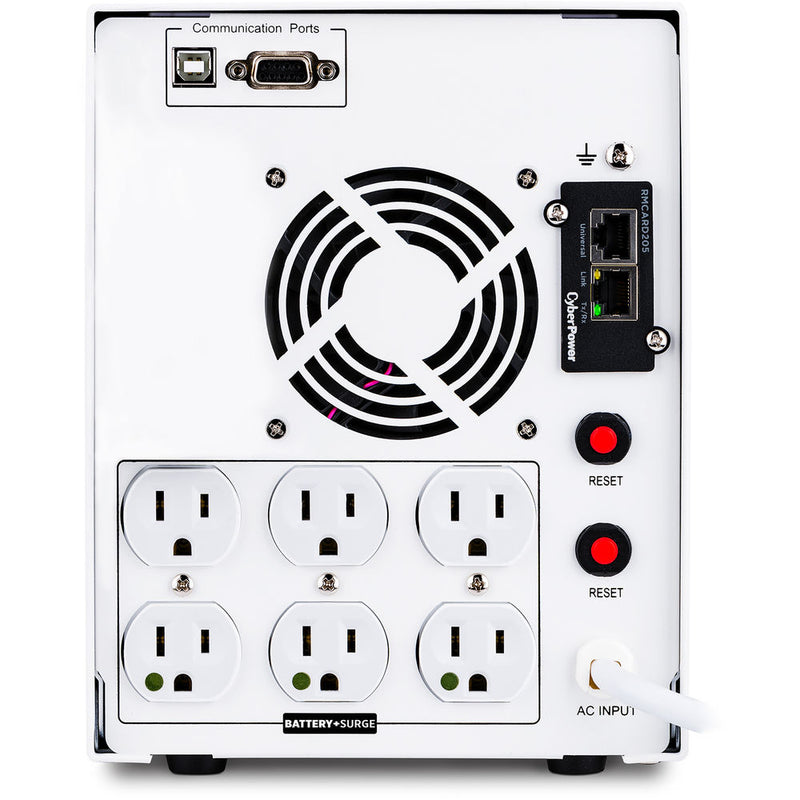 CyberPower UPS Medium Grade 750VA / 600W-20V / 6-Nema 5-15R-HG Outlets, Nema 5-15P-HG Plug, SNMP Slot