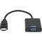 Rocstor 6" HDMI to VGA + 3.5mm Audio Adapter (Black)
