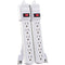 CyberPower Power Strip 2-Pack . 6 Outlets Per Strip , 2' Cord