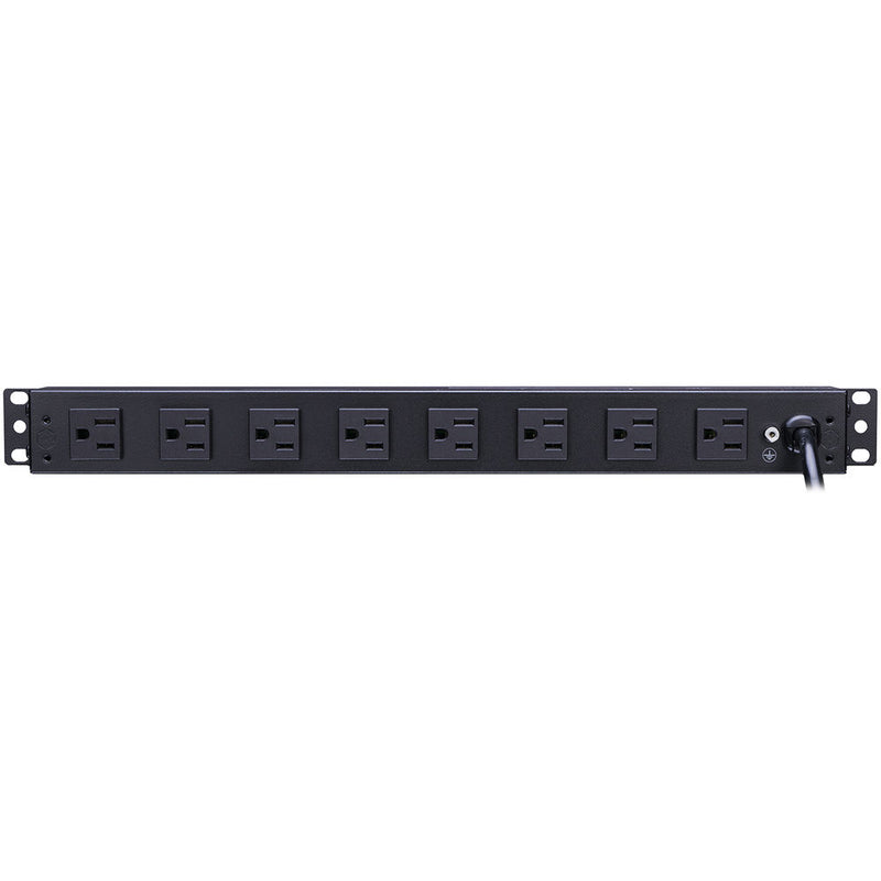 CyberPower Metered PDU(15A)12A/100-125/50/60Hz/Nema 5-15P,10-Out(2-Front/8-Rear)/5-15R, Rackmount 1U,15' Cord