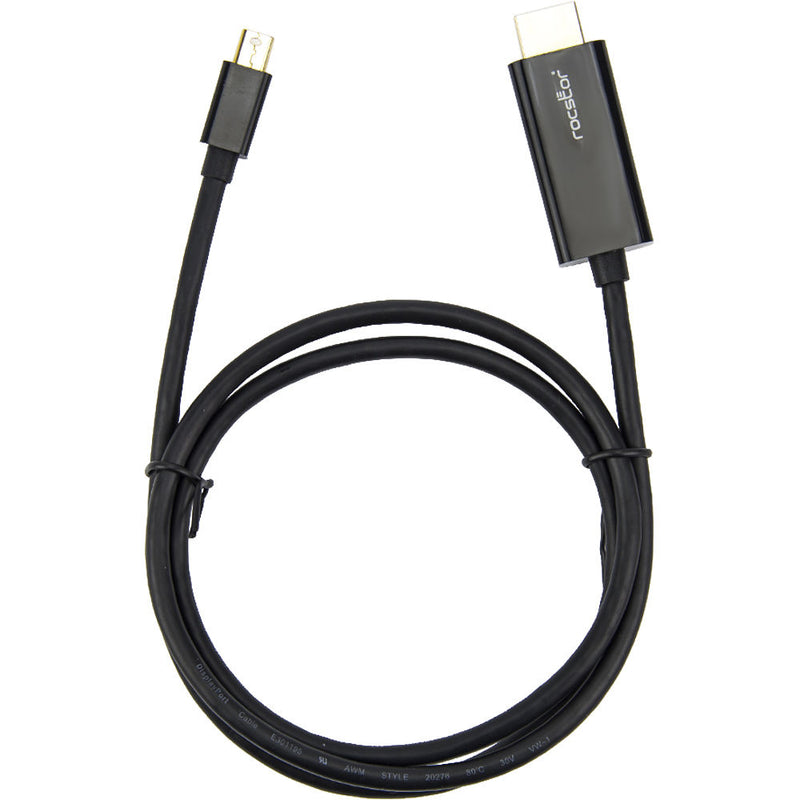 Rocstor 3' Mini Displayport to HDMI Cable M/M (Black)