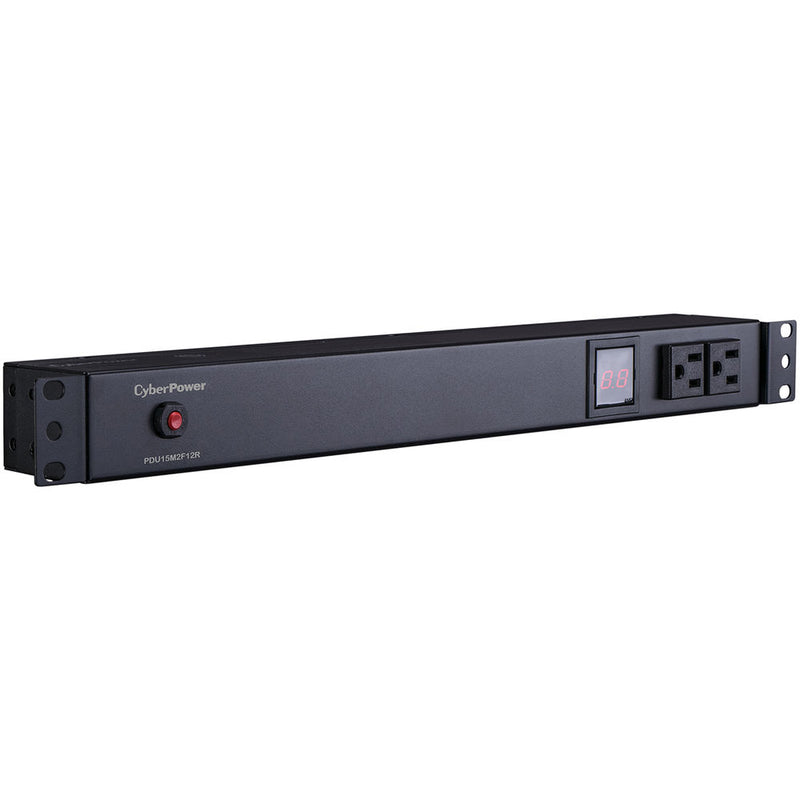 CyberPower Metered PDU(15A)12A/100-125 /50/60/Nema 5-15P Plug, 14-Out(2-Front/12-Rear) / 5-15R, OU, 15' Cord