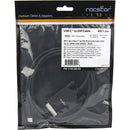 Rocstor 6'/2M USB-C to DVI Cable M/M