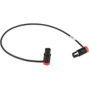 Cable Techniques Low-Profile TA3F to TA5F Adapter Cable (12", Red Caps)