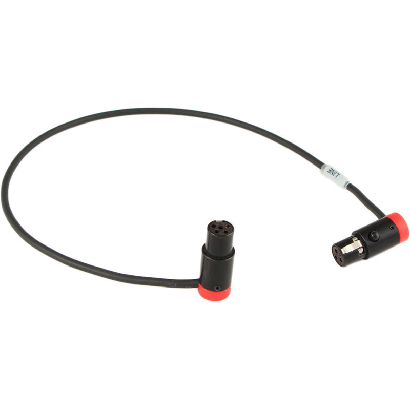 Cable Techniques Low-Profile TA3F to TA5F Adapter Cable (12", Red Caps)