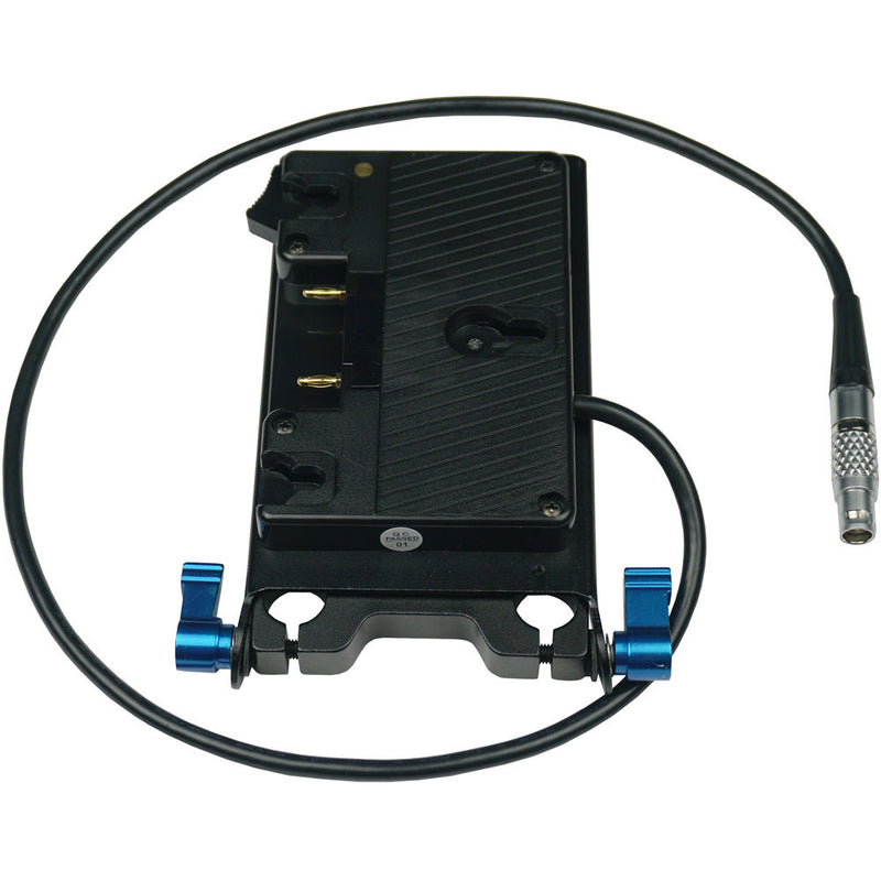IndiPRO Tools Gold Mount Plate with 24" LEMO Cable & 15mm Rod Clamps for Canon C300 Mark II