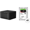 Synology 40TB DX517 5-Bay Expansion Enclosure Kit with Seagate NAS Drives (5 x 8TB)