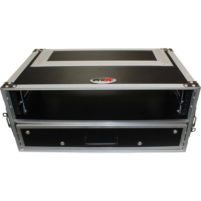 ProX 2 RU Rack Case with 2 RU Rack Drawer (4 RU)