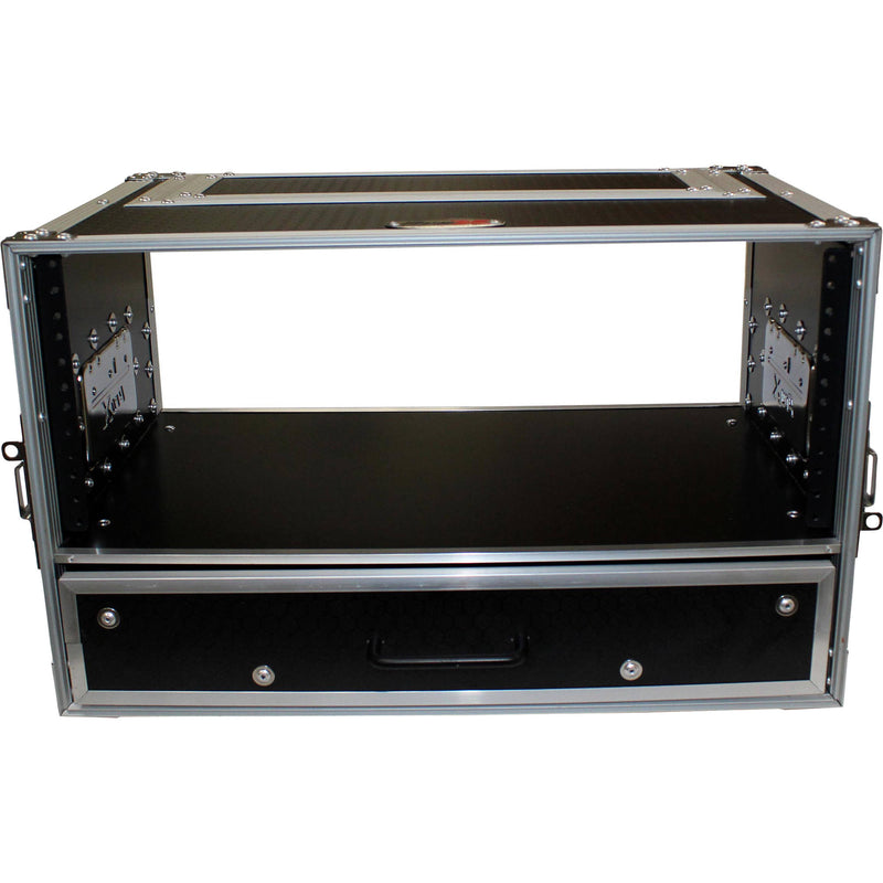 ProX 4 RU Rack Case with 2 RU Rack Drawer (6 RU)