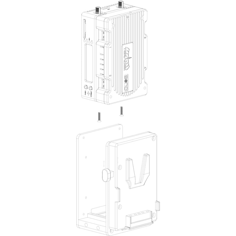 Teradek Dual 14.4V V-Mount Battery Plate for Bond & Cube 600/700 Series