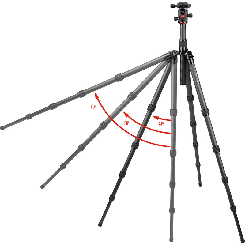 Oben CT-3586 Carbon Fiber Tripod and Triple Action BZ-226T Ball Head