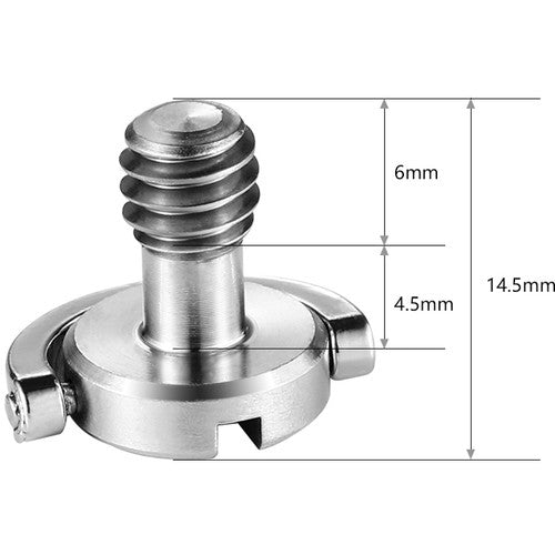 SmallRig 838 Quick Release Camera Screw with D-Ring (1/4"-20, Pair)