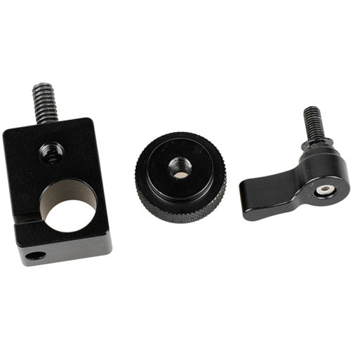 CAMVATE 15mm Single Rod Clamp with 1/4"-20 Screw Mount Adapter (Black Lever)