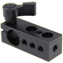 CAMVATE 15mm Rod Clamp with Multiple 1/4"-20 Threads (Black Lever)
