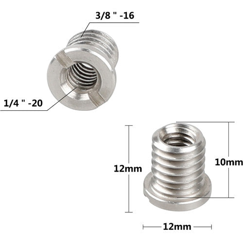 CAMVATE 1/4"-20 Female to 3/8"-16 Male Screw Adapter for Tripod (2-Pack)