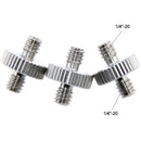 CAMVATE 1/4"-20 Male to 1/4"-20 Male Screw Adapter (3-Pack)