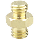 CAMVATE Double Male Thread Adapter with Hex Nut (3/8"-16 to 3/8"-16)