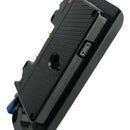 IndiPRO Tools Gold Mount Battery Adapter Plate with D-Tap Output and 15mm Rod System
