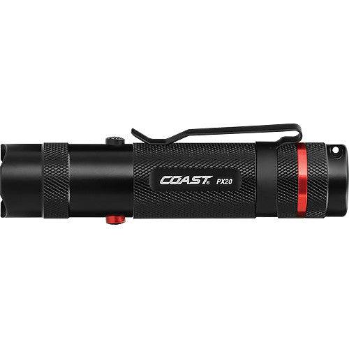 COAST PX20 Bull's-Eye Spot Beam White/Red LED Flashlight