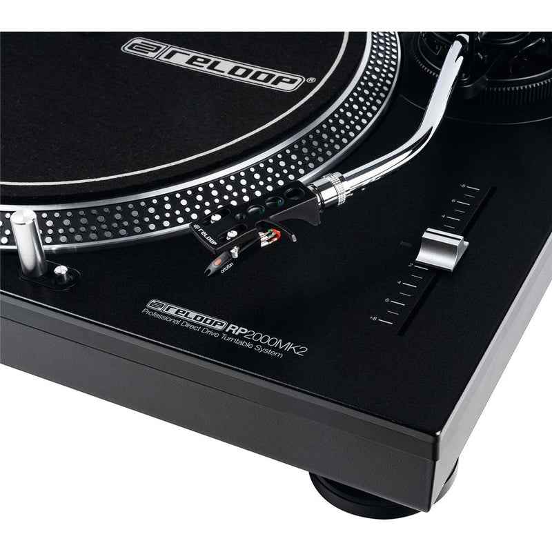 Reloop RP-2000 MK2 Quartz-Driven DJ Turntable (Metallic Black)