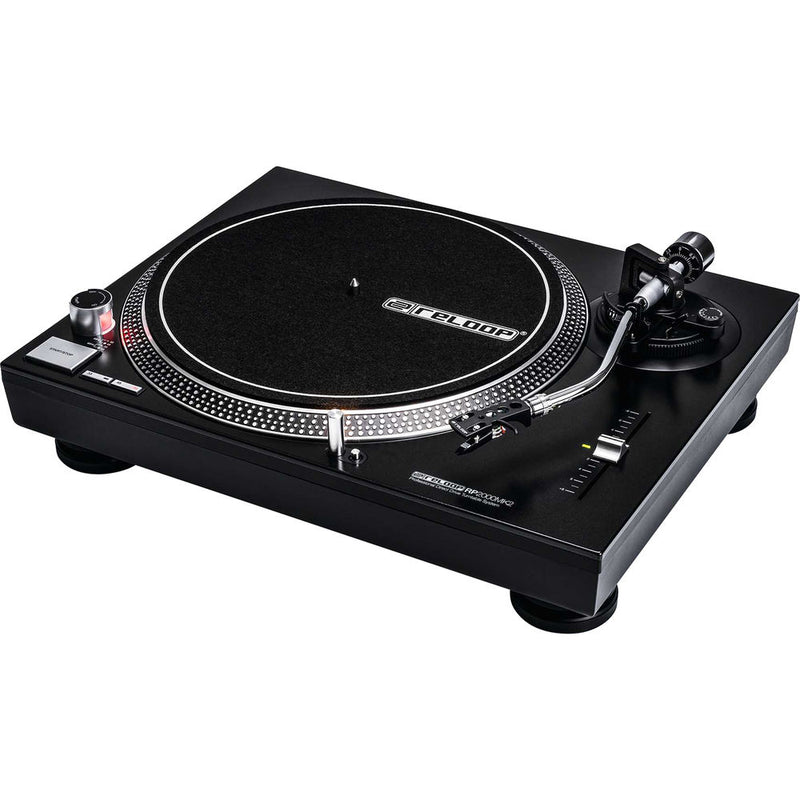 Reloop RP-2000 MK2 Quartz-Driven DJ Turntable (Metallic Black)