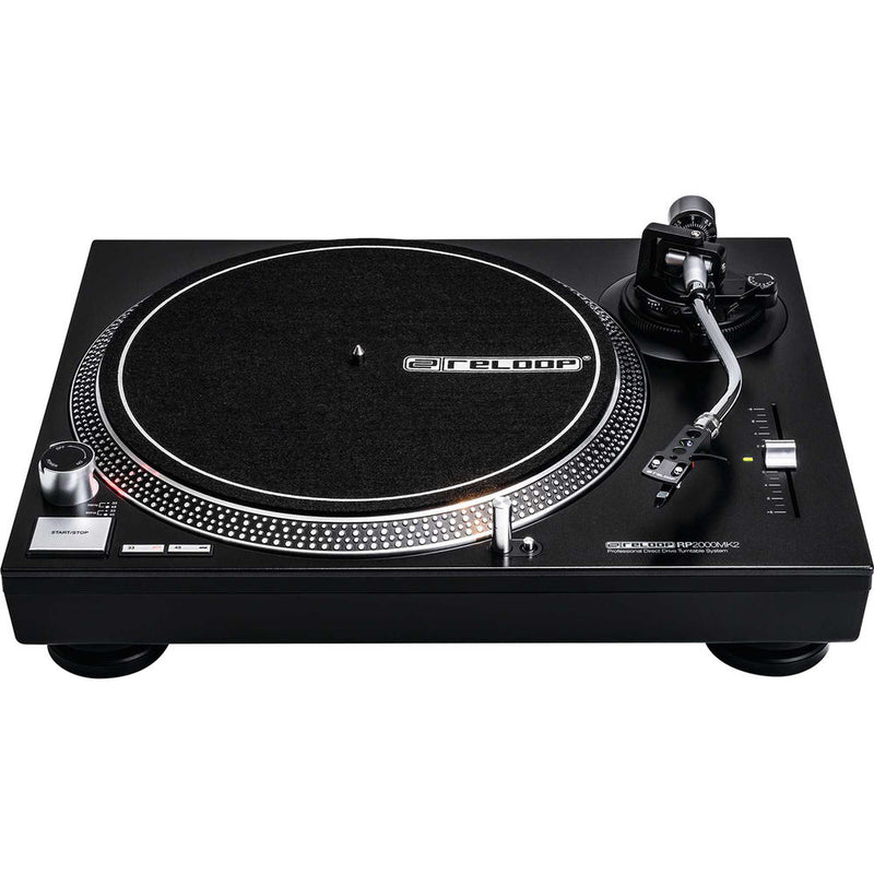 Reloop RP-2000 MK2 Quartz-Driven DJ Turntable (Metallic Black)