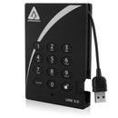 Apricorn 4TB Solid State Drive Aegis Padlock USB 3.0 256-Bit AES XTS Hardware Encrypted Portable Drive