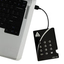 Apricorn 8TB Solid State Drive Aegis Padlock USB 3.0 256-Bit AES XTS Hardware Encrypted Portable Drive