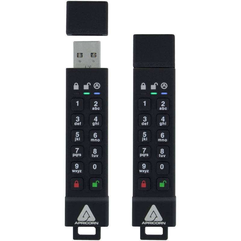 Apricorn 64GB Aegis Secure Key 3z Encrypted USB 3.1 Gen 1 Flash Drive