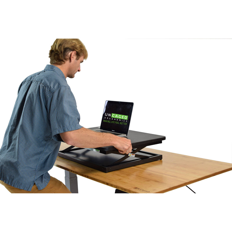Uncaged Ergonomics Changedesk Mini Black Standing Desk (Black)