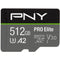 PNY Technologies U3 Pro Elite MicroSD Card - 512GB
