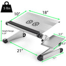 Uncaged Ergonomics Workez Cool Laptop Riser Lap Desk (Silver)